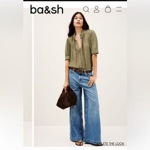 ba&sh Classic Blue Flare Jeans